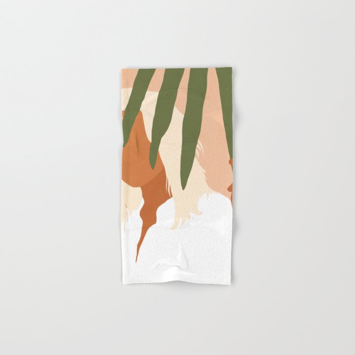 Musafir | Traveler Feminism Woman of Color in White Shirt | Palm Tropical Minimal Bohemian Fashion  Towels Gallery Image 1