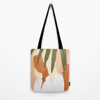 Musafir | Traveler Feminism Woman of Color in White Shirt | Palm Tropical Minimal Bohemian Fashion  Tote Bag Gallery Image 2