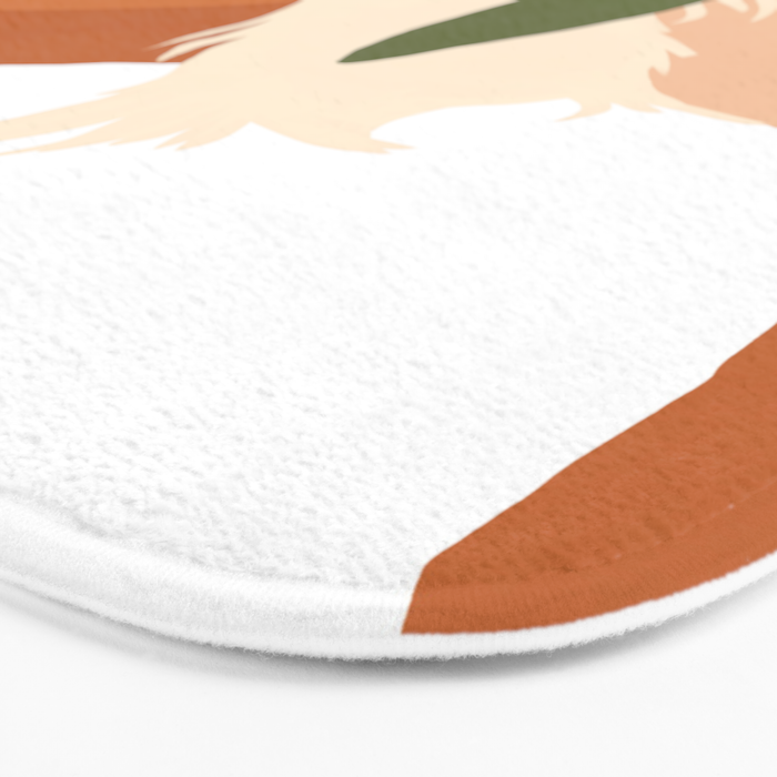 Musafir | Traveler Feminism Woman of Color in White Shirt | Palm Tropical Minimal Bohemian Fashion  Bath Mat Gallery Image 3