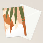 Musafir | Traveler Feminism Woman of Color in White Shirt | Palm Tropical Minimal Bohemian Fashion  Stationery Card Gallery Image 2
