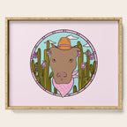 Cowboy Dog- Pitbull Serving Tray Gallery Image 1