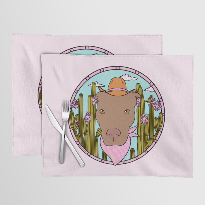 Cowboy Dog- Pitbull Placemat Gallery Image 1