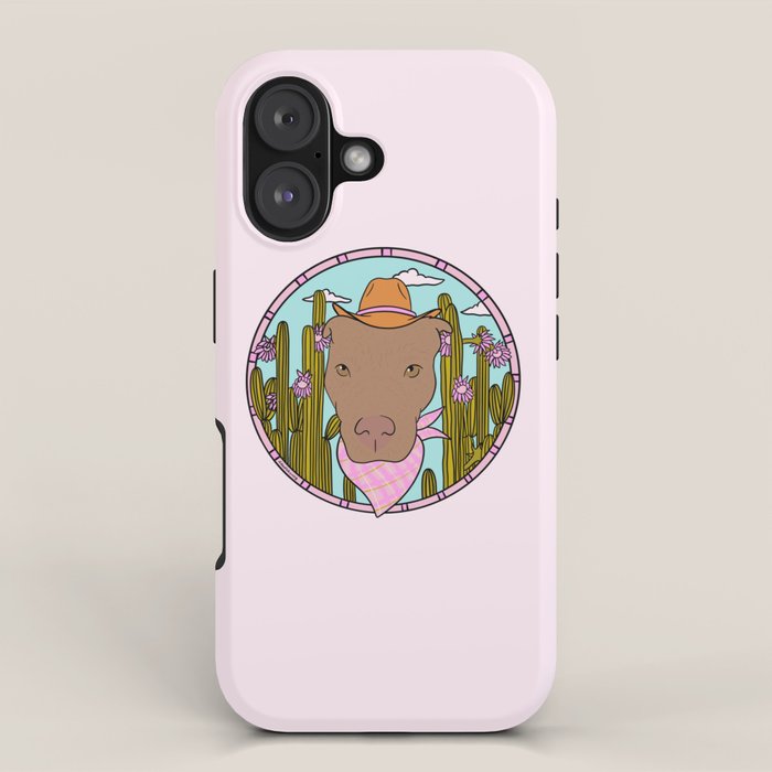 Cowboy Dog- Pitbull iPhone Case Gallery Image 1