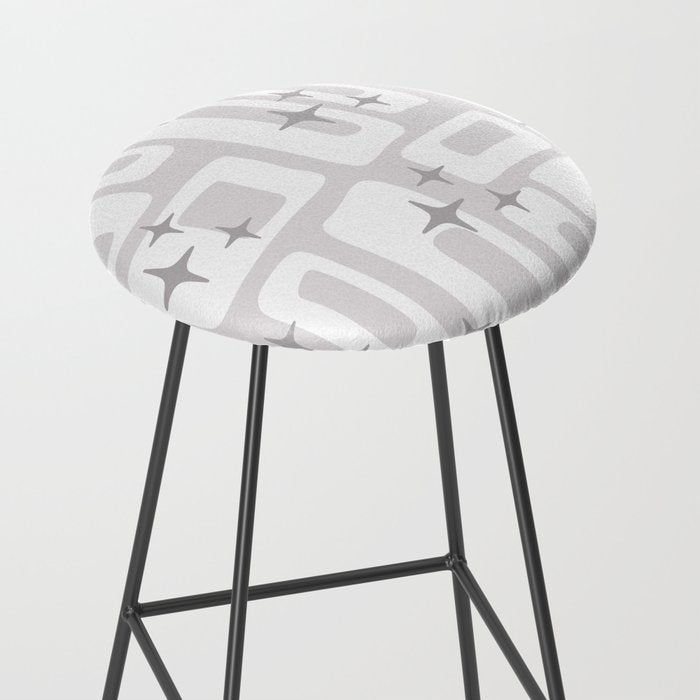 Retro Mid Century Modern Abstract Pattern 301 Stool Gallery Image 2