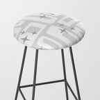 Retro Mid Century Modern Abstract Pattern 301 Stool Gallery Image 2