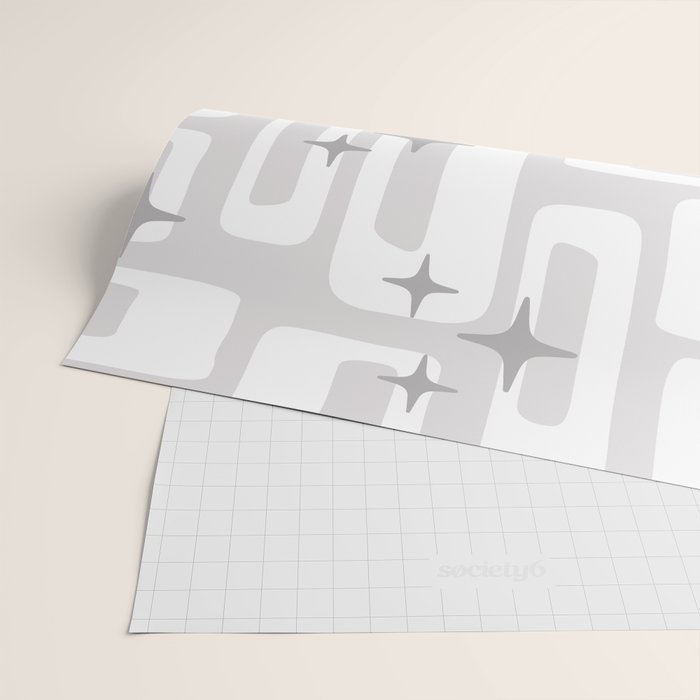 Retro Mid Century Modern Abstract Pattern 301 Wrapping Paper Gallery Image 2