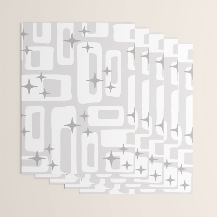 Retro Mid Century Modern Abstract Pattern 301 Wrapping Paper Gallery Image 3