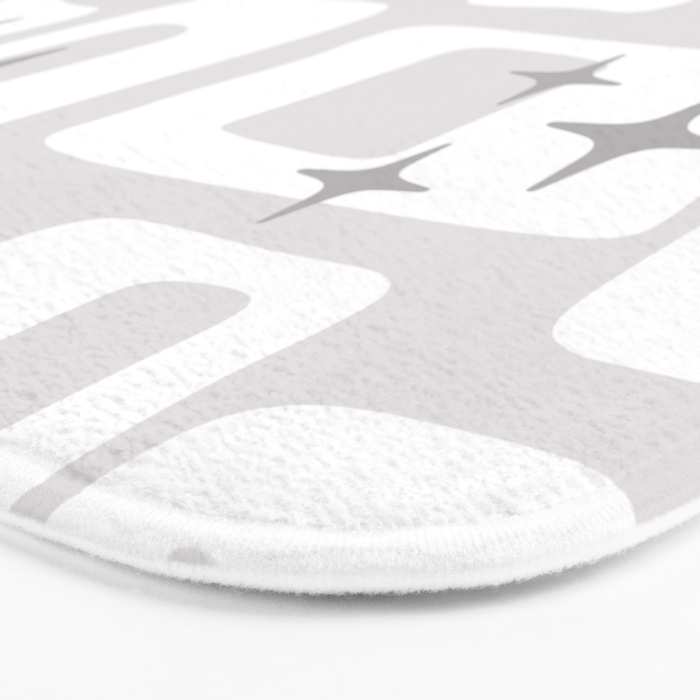 Retro Mid Century Modern Abstract Pattern 301 Bath Mat Gallery Image 3