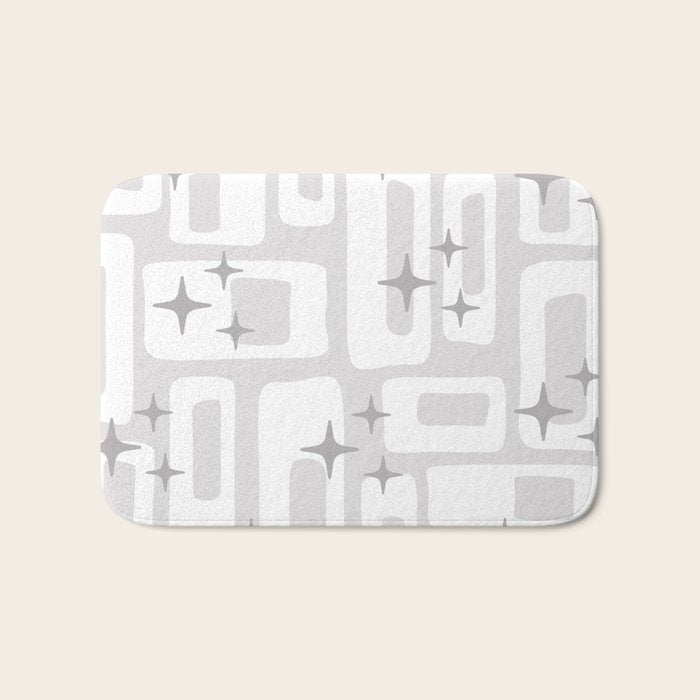 Retro Mid Century Modern Abstract Pattern 301 Bath Mat Gallery Image 1