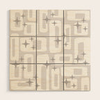 Retro Mid Century Modern Abstract Pattern 301 Wood Wall Art Gallery Image 1