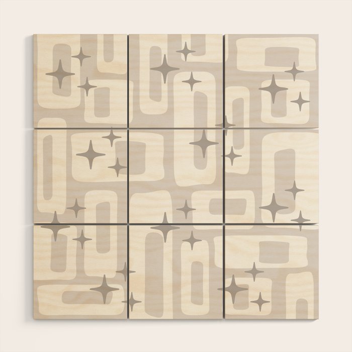 Retro Mid Century Modern Abstract Pattern 301 Wood Wall Art Gallery Image 1
