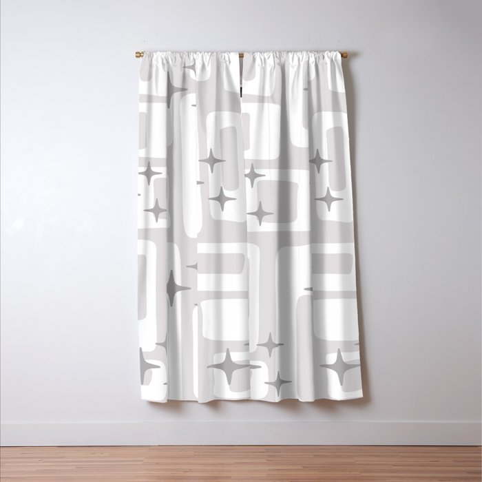 Retro Mid Century Modern Abstract Pattern 301 Window Curtain Gallery Image 3