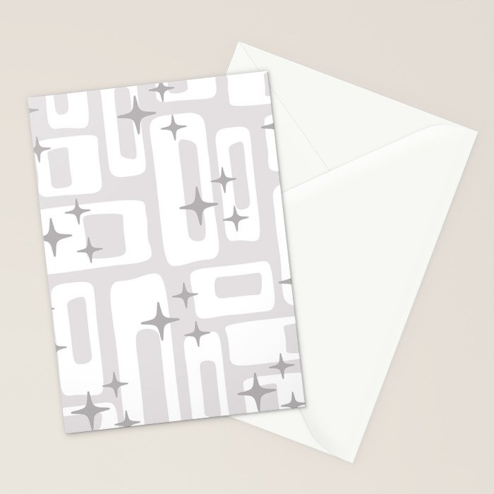 Retro Mid Century Modern Abstract Pattern 301 Stationery Card Gallery Image 2