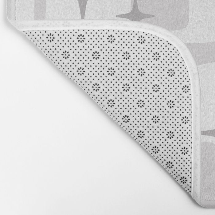 Retro Mid Century Modern Abstract Pattern 301 Bath Mat Gallery Image 2