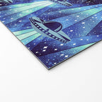 Cosmic UFO - mysterious blue flash Welcome Mat Gallery Image 2