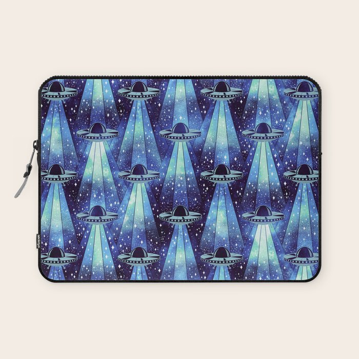 Cosmic UFO - mysterious blue flash Laptop Sleeve Gallery Image 1