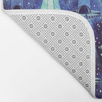 Cosmic UFO - mysterious blue flash Bath Mat Gallery Image 2