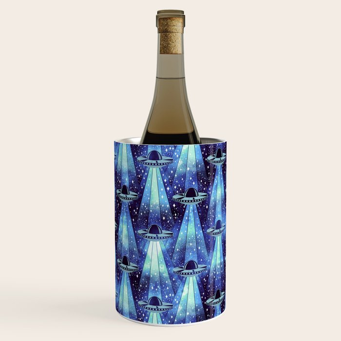 Cosmic UFO - mysterious blue flash Wine Chiller Gallery Image 3