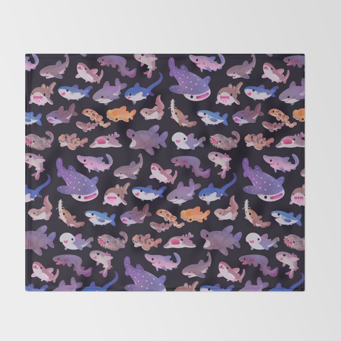 Shark day Throw Blanket Gallery Image 2