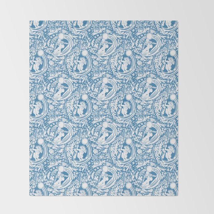 Oceanic Muses Dance Throw Blanket Gallery Image 2