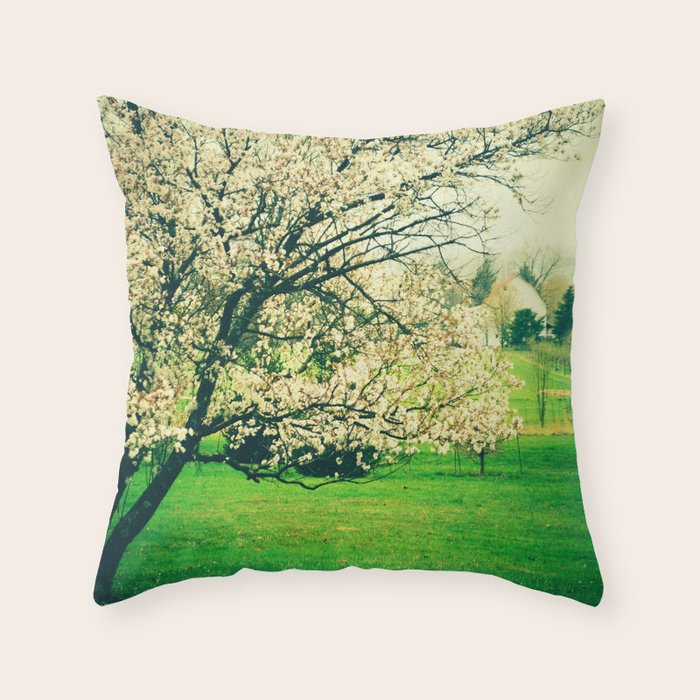 Meet Me Under the Old Apple Tree Throw Pillow Gallery Image 6