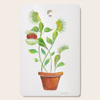 Venus Fly Trap Watercolor Cutting Board Gallery Image 1