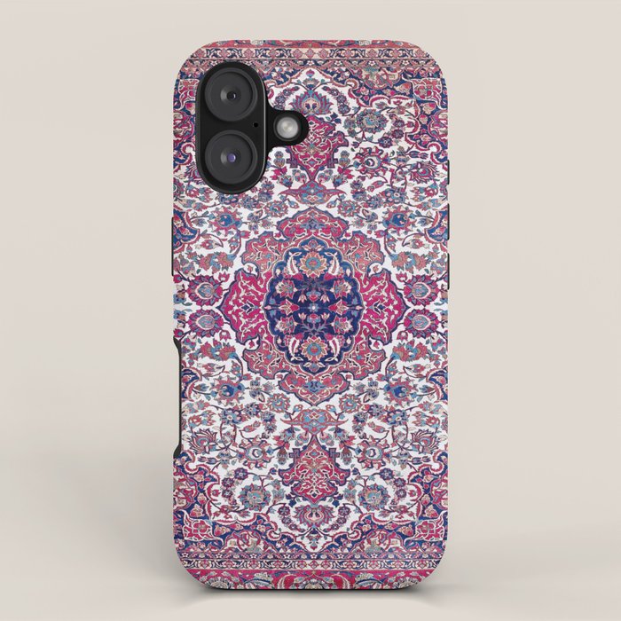 Esfahan Central Persian Rug Print iPhone Case Gallery Image 1