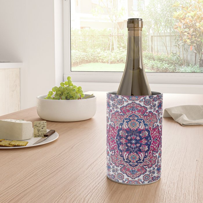 Esfahan Central Persian Rug Print Wine Chiller Gallery Image 4