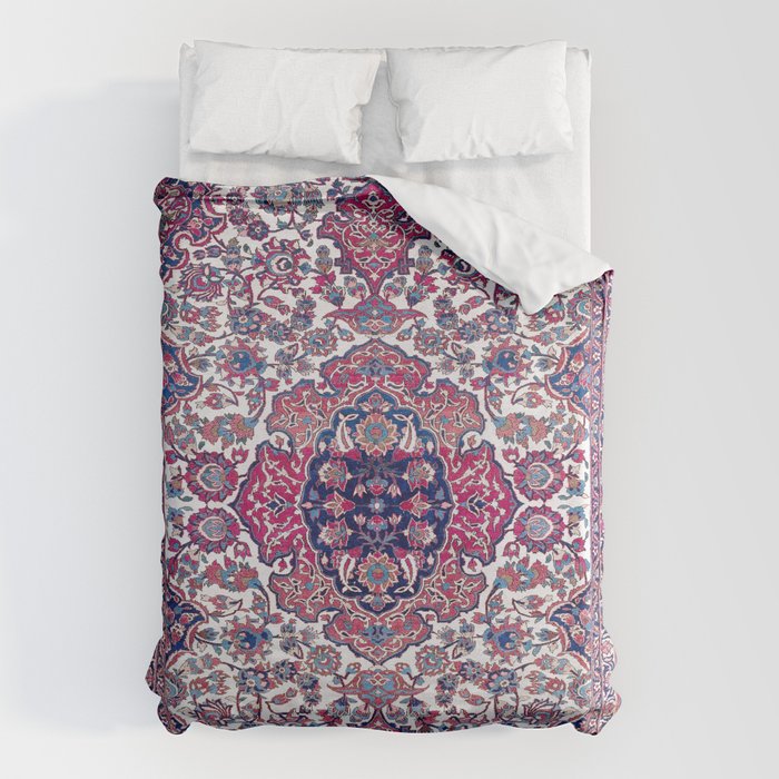 Esfahan Central Persian Rug Print Duvet Cover Gallery Image 1