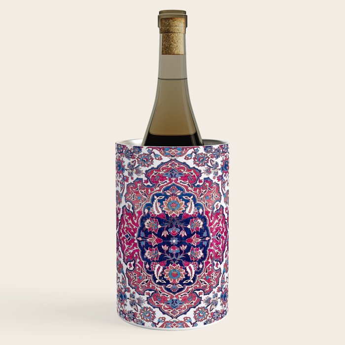 Esfahan Central Persian Rug Print Wine Chiller Gallery Image 1