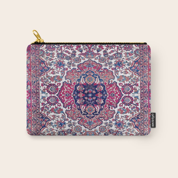 Esfahan Central Persian Rug Print Carry All Pouch Gallery Image 1