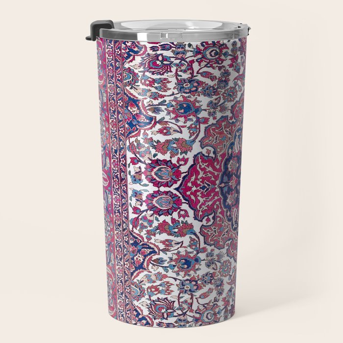 Esfahan Central Persian Rug Print Travel Mug Gallery Image 3