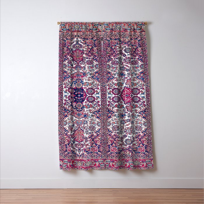Esfahan Central Persian Rug Print Window Curtain Gallery Image 3