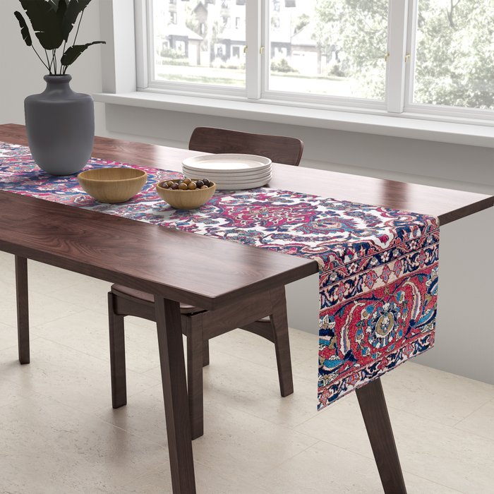 Esfahan Central Persian Rug Print Table Runner Gallery Image 2