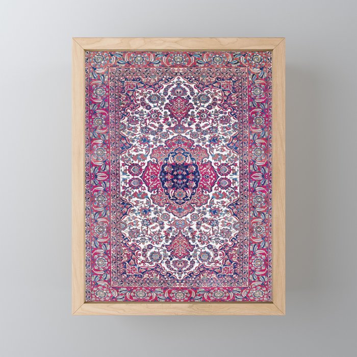 Esfahan Central Persian Rug Print Mini Art Print Gallery Image 1