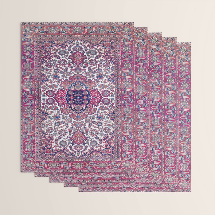 Esfahan Central Persian Rug Print Wrapping Paper Gallery Image 3