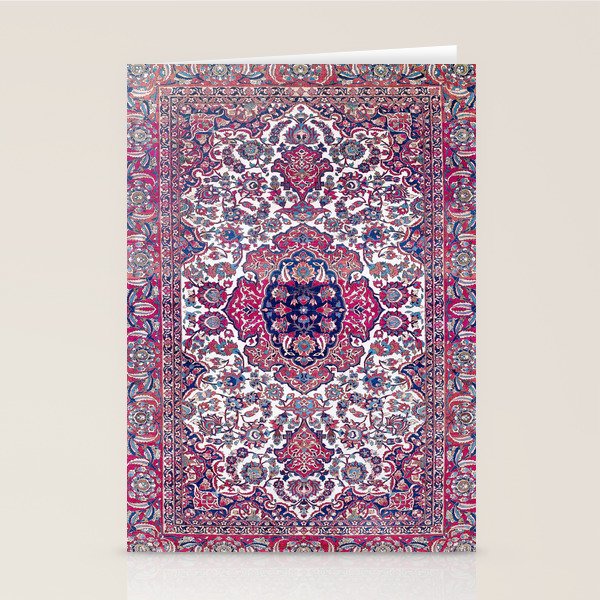 Esfahan Central Persian Rug Print Stationery Card Gallery Image 1