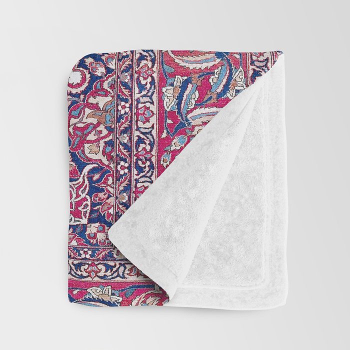 Esfahan Central Persian Rug Print Throw Blanket Gallery Image 3