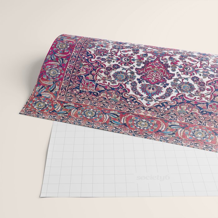Esfahan Central Persian Rug Print Wrapping Paper Gallery Image 2
