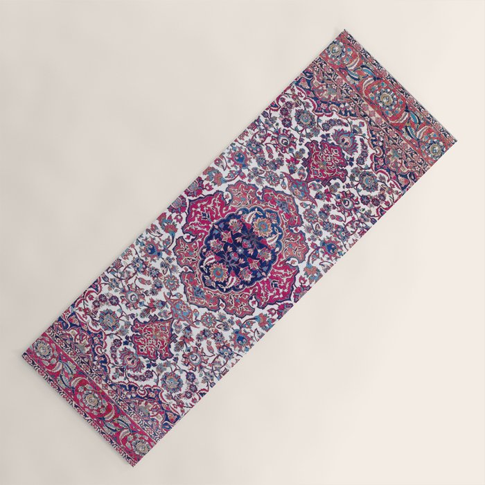 Esfahan Central Persian Rug Print Yoga Mat Gallery Image 1