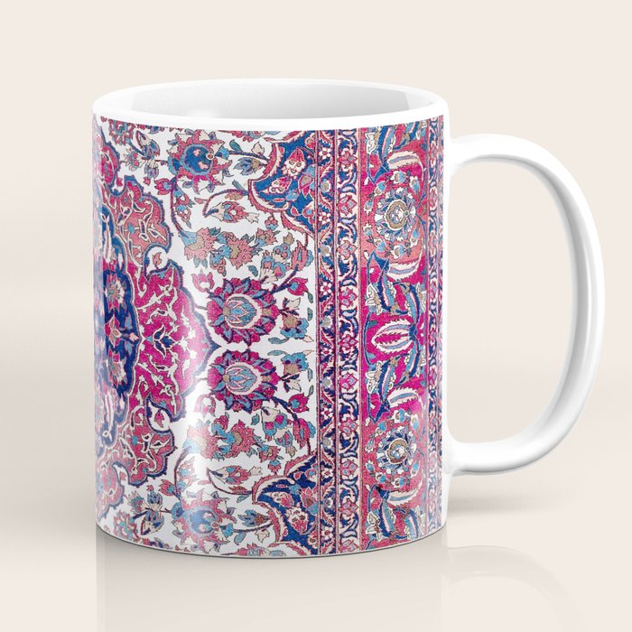 Esfahan Central Persian Rug Print Coffee Mug Gallery Image 1