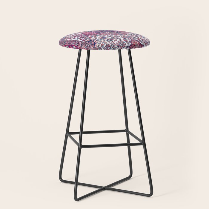 Esfahan Central Persian Rug Print Stool Gallery Image 1
