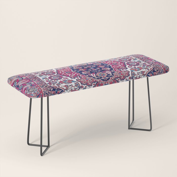 Esfahan Central Persian Rug Print Bench Gallery Image 1