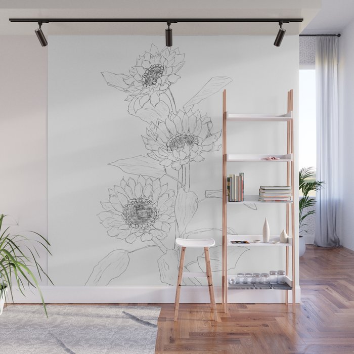 Sunflower Line Sami Wall Mural Gallery Image 1
