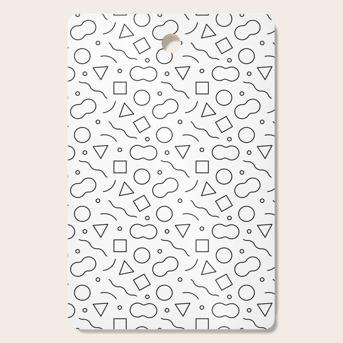 Fun geometric doodle shape art pattern Cutting Board Gallery Image 1