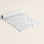Fun geometric doodle shape art pattern Yoga Mat Gallery Image 2