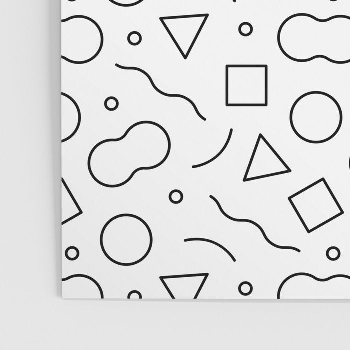 Fun geometric doodle shape art pattern Poster Gallery Image 3