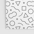 Fun geometric doodle shape art pattern Poster Gallery Image 3