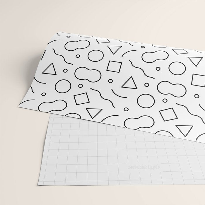 Fun geometric doodle shape art pattern Wrapping Paper Gallery Image 2