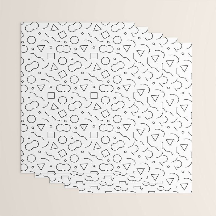 Fun geometric doodle shape art pattern Wrapping Paper Gallery Image 3
